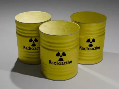 Uranium barrel 3D model