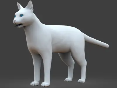 CAT Higholy Lowpoly Low-poly 3D model