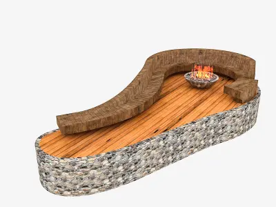 garden fire pit 3D model
