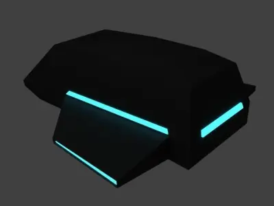 Spaceship Low-poly style Low-poly 3D model