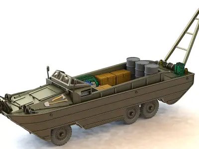 Amphibious vehicle DUKW-353  3D print model