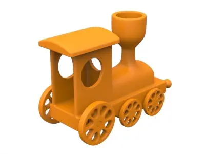 Train toy - orange 3D print model