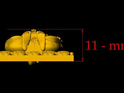 Ganesh Pendant - 0086 3D print model