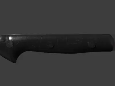 old knife Low-poly 3D model