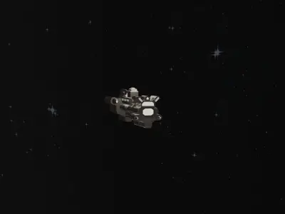 Darkeagle Battle -47 Spaceship Low Poly 3D MODEL Low-poly 3D model