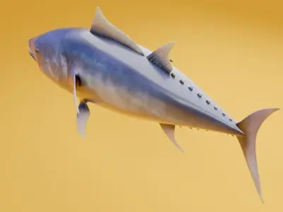 Tuna 3d model fish Low-poly 3D model