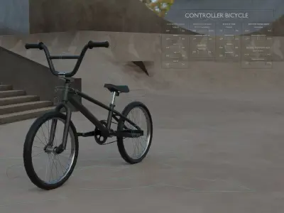 BMX 3D Full Custom RIG Low-poly 3D model
