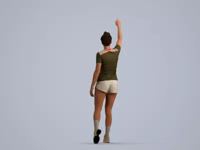 00504Beatrice005 - Adult Caucasian woman exercising in summer 3D model