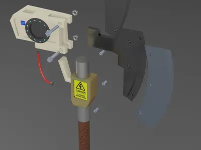 Electronic ax Low-poly 3D model