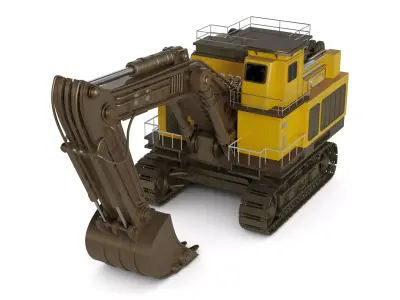 Excavator Low-poly 3D model by amelitanov - Low-poly