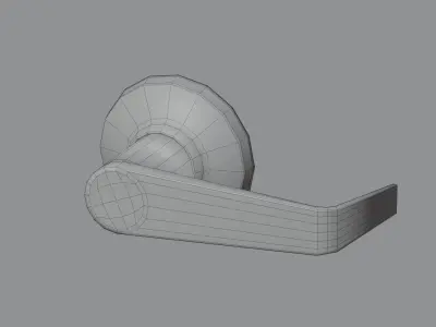 Door Handle Metal Low-poly 3D model