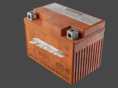Motorcycle Battery Dust Low-poly 3D model buy