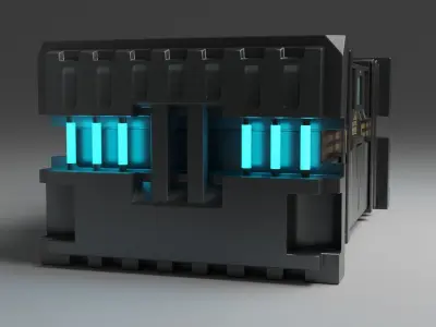 Sci-Fi Box Free low-poly 3D model