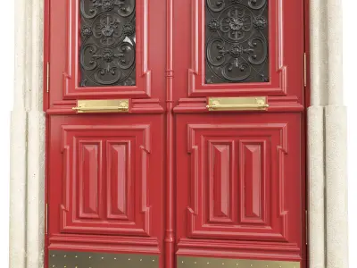 Entrance classic door 109 3D model