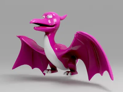 Dinosaur cartoon 5 Low-poly 3D model