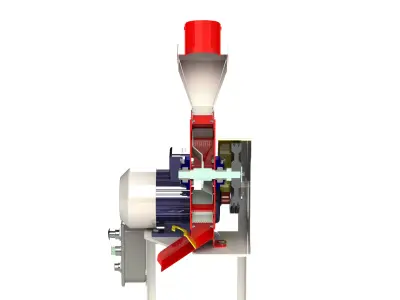 WG 4002 - STL Grain crusher - scrapper - 3kW 3D model
