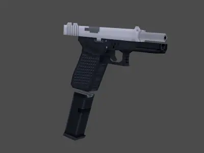 Low Poly Pistol gun Low-poly 3D model