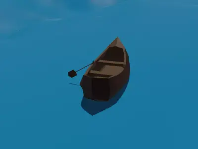 LowPoly Small Boat Free low-poly 3D model