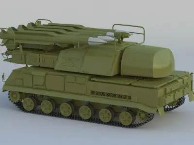 9K37 Buk Missile System SA-11 3D model