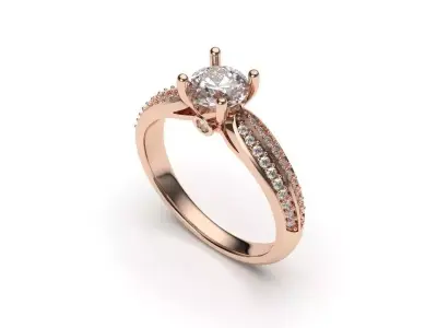 solitaire with ring sizes  8 part S16 3D print model
