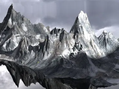 White witch Mountain 4  3D model