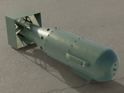 Little Boy nuclear bomb Low-poly 3D model