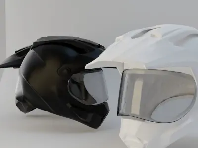 bike helmet gear Low-poly 3D model