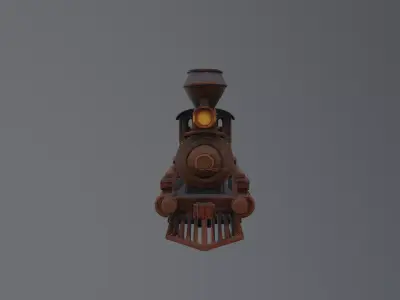 rusty train 3D model
