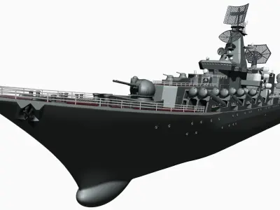 Warship moskva for 3d print 3D print model