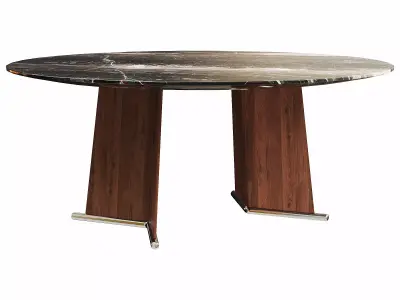 Libra Round tables By Minotti 3D model