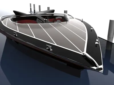 Speed Boat B7R Free 3D model
