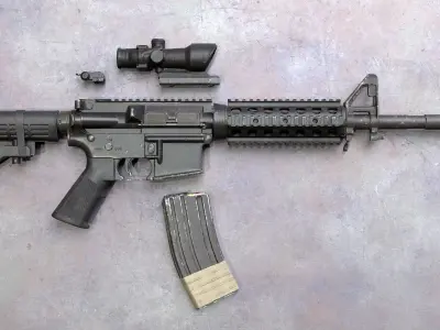 M4 Carbine Low-poly 3D model buy