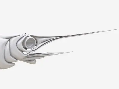 Fish Bone Head Low-poly 3D model