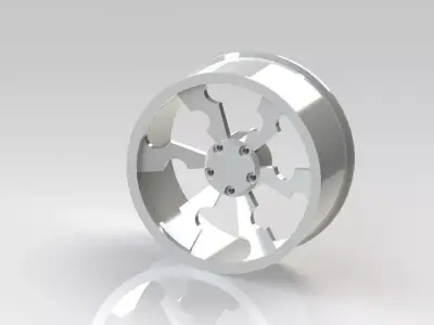 Rim2 silver wheel Free 3D model