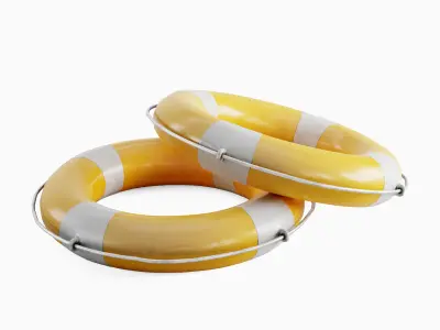Lifebuoy 03  Low-poly 3D model
