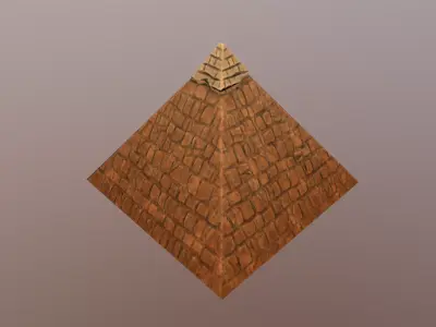 Ancient egyptian pharaohs pyramid Low-poly 3D model