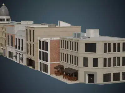 Buildings Collection 2 Low-poly 3D model