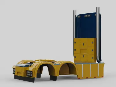 Truck Custom Parts Pack 3D model