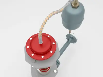 Self Actuated pressure Control Valve 3D model