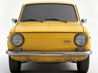 Vintage 70s Classic Compact 3d model Low-poly 3D model