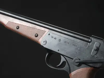 Tp 82 shotgun Low-poly 3D model