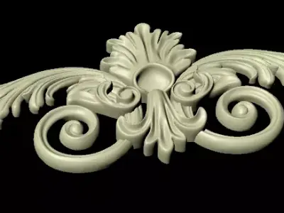 Central decor ornament for furniture 3D model 1153