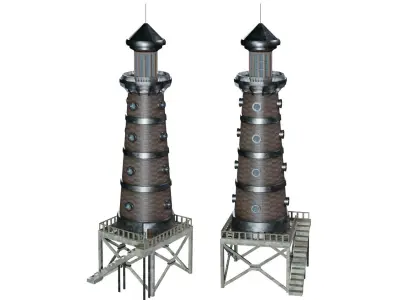 Lighthouse 07 Low-poly 3D model