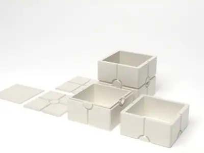 Star Wars white container crate 1-12 scale Blackseries  3D print model