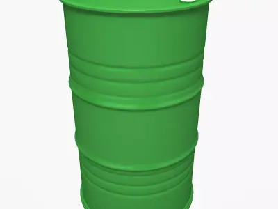 Metal Barrel Clean green 3D model
