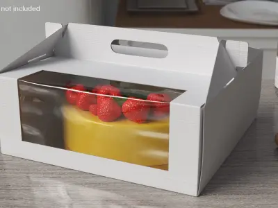 Glazed Berry Cake in Window Box 3D model