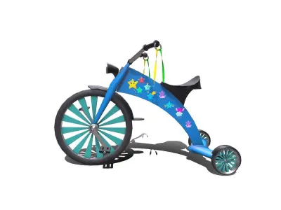Kids Bicycle Low-poly PBR Low-poly 3D model