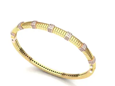 24 Women jewelry bangle bracelet Floral Carved Filigree Bangle  3D print model