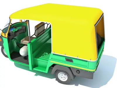 3 Wheeler Taxi Tuk Tuk 3D model