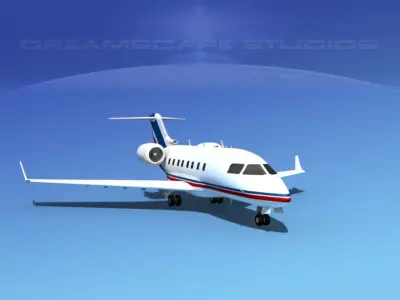 Bombardier Challenger CL-605 V02 3D model